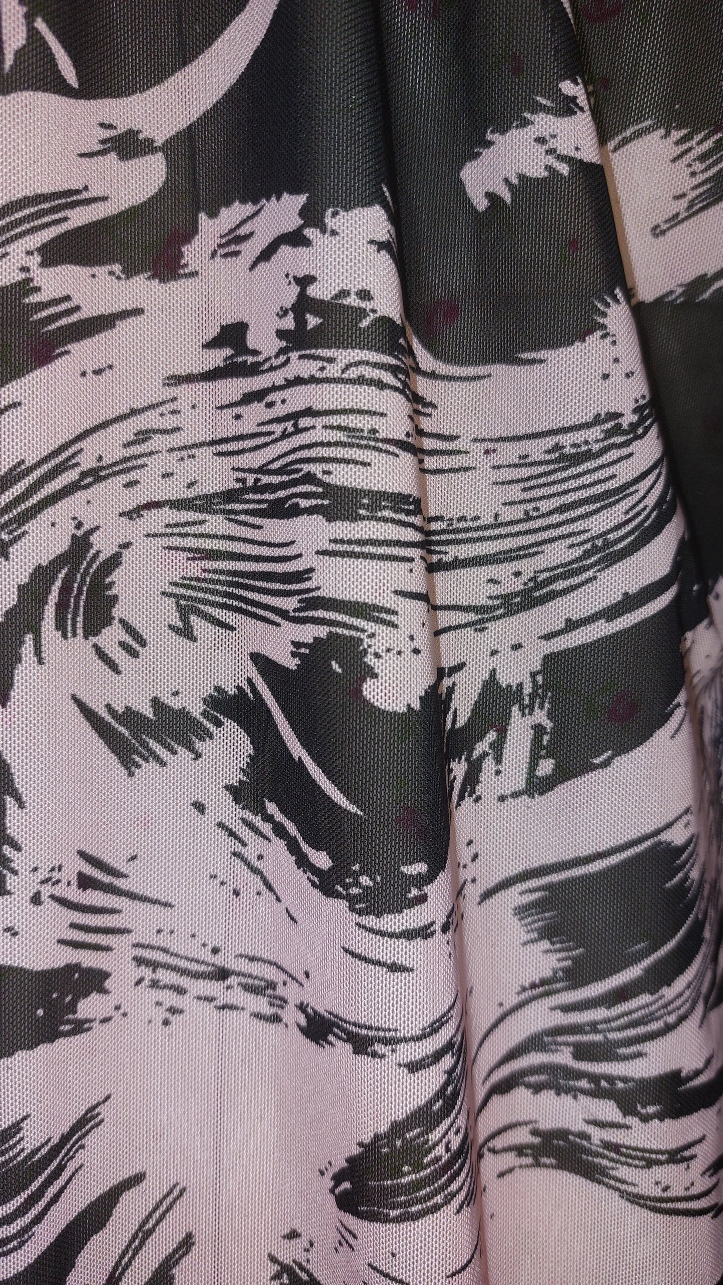 BLACK AND PINK BRUSH STROKE SWING CAMISOLE DRESS