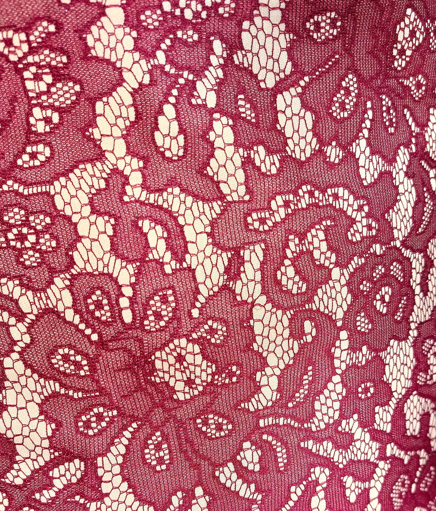 SIZE 12 NEXT BURGUNDY LACE OVERLAY PENCIL SKIRT