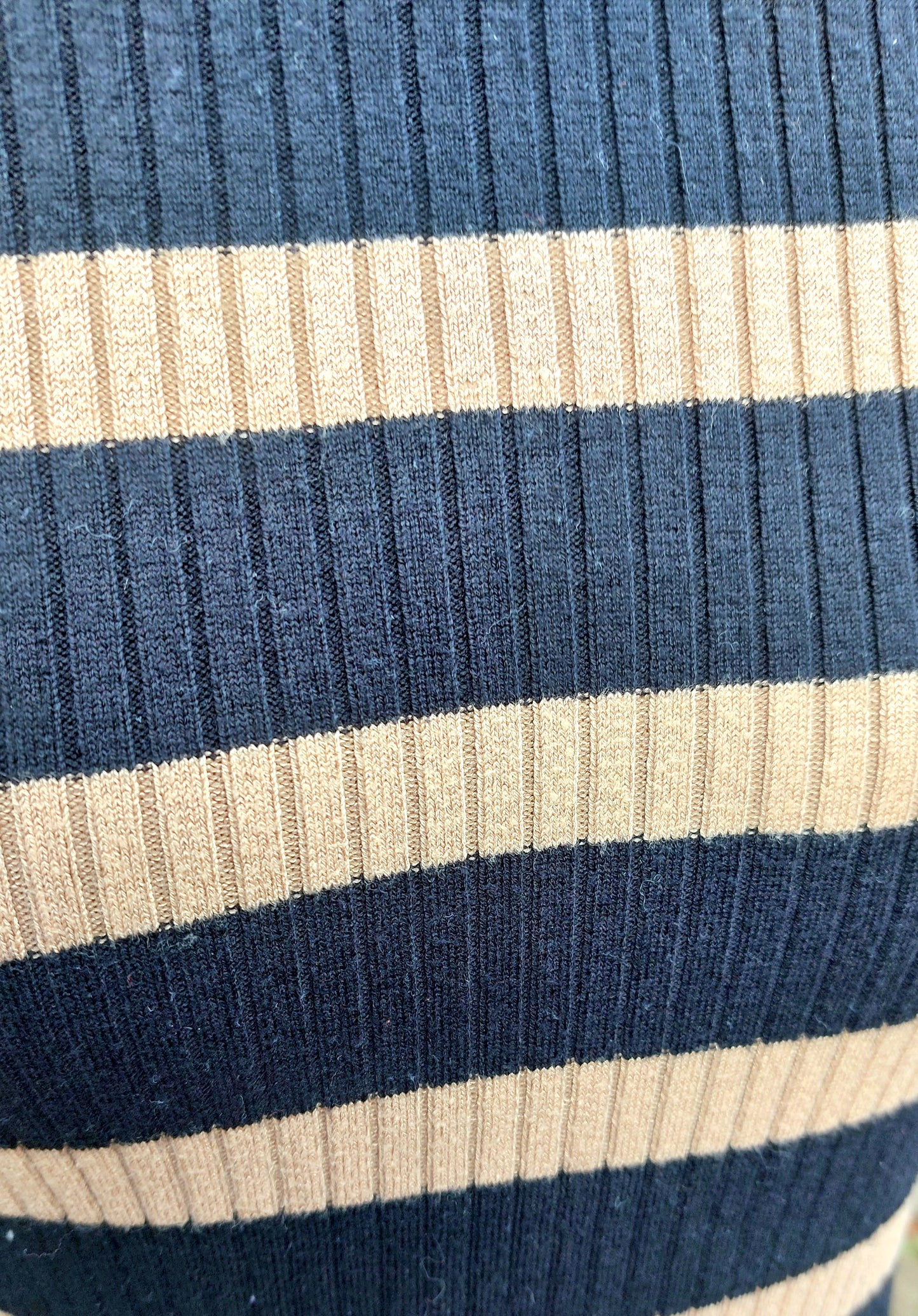 SIZE S ZARA STRIPED SKINNY FIT ROLL NECK JUMPER TOP