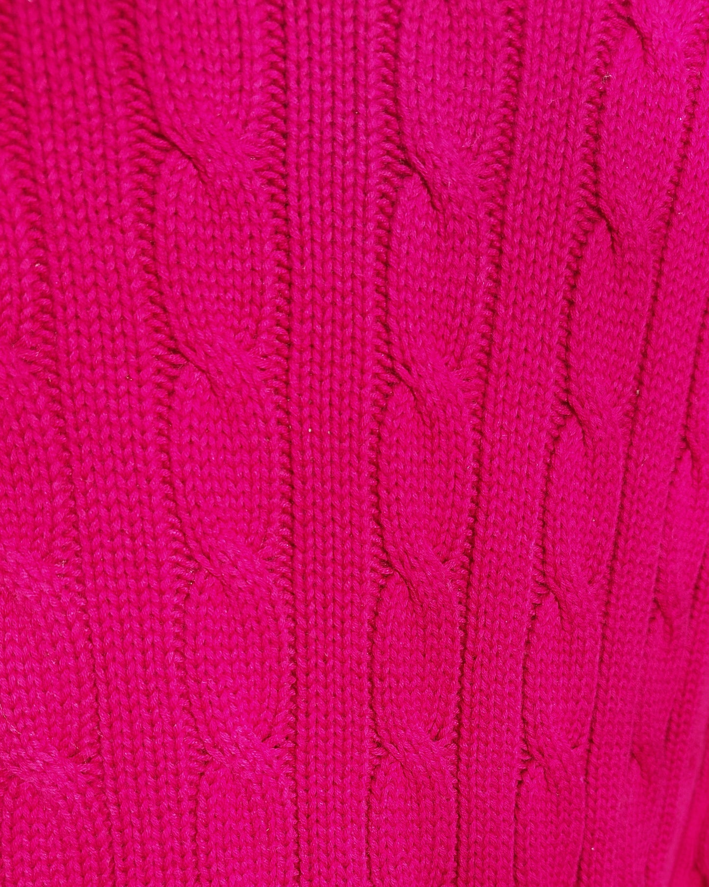 SIZE L RALPH LAUREN BRIGHT PINK CABLE KNIT JUMPER