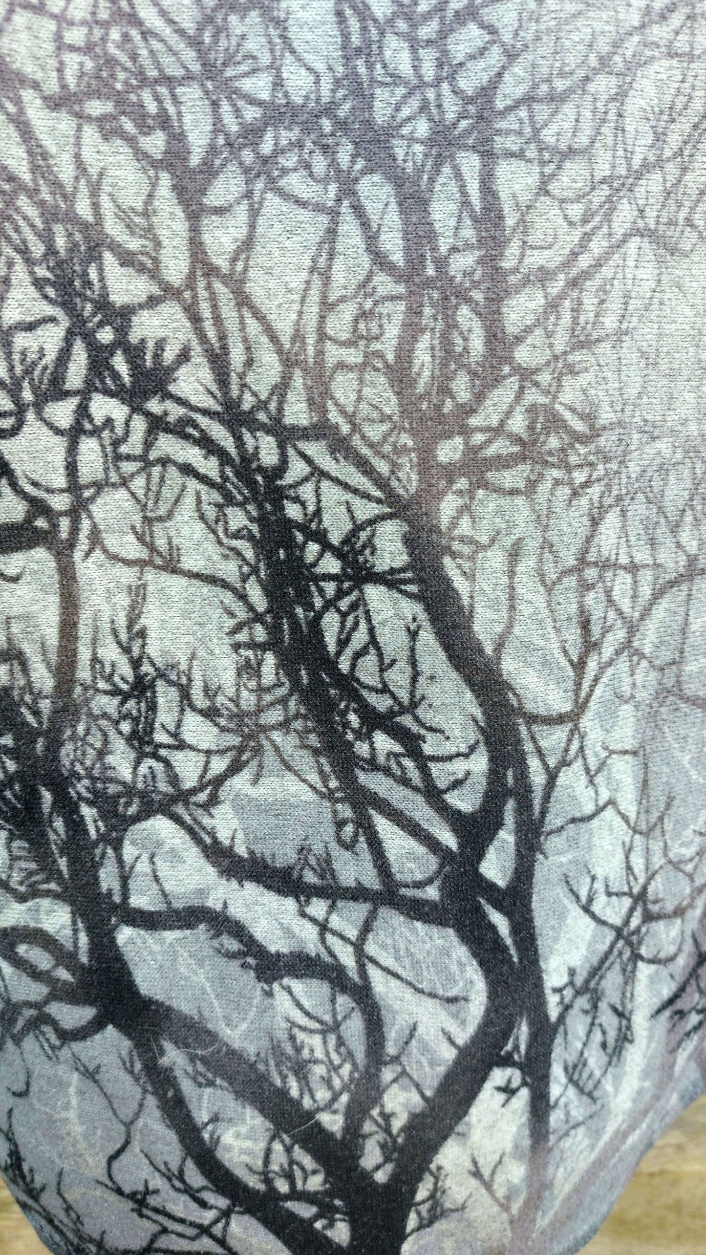 SIZE 10 IZABEL LONDON WOODLAND PRINT GREY JUMPER