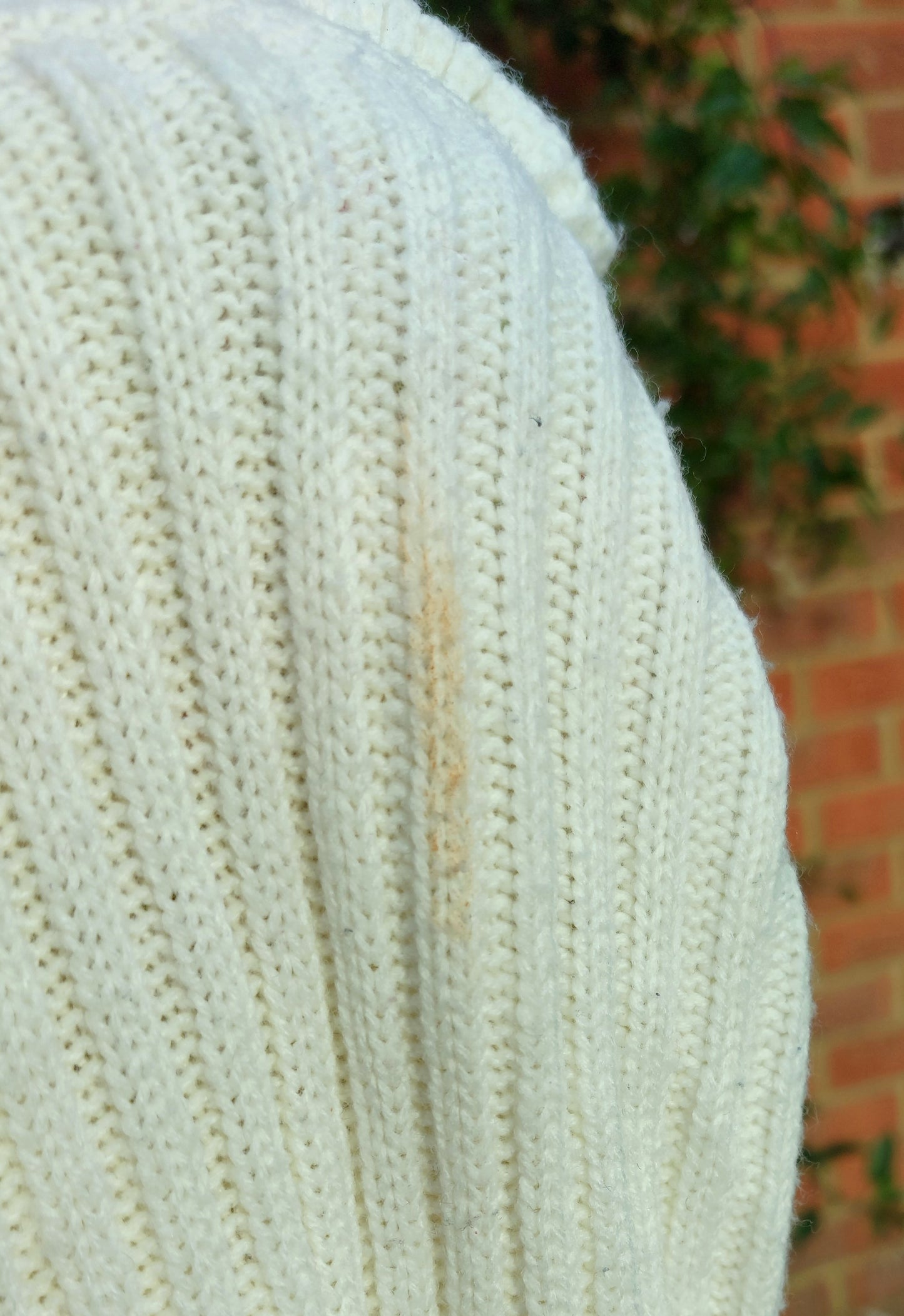 SIZE S CROPPED CREAM RIBBED JUMPER