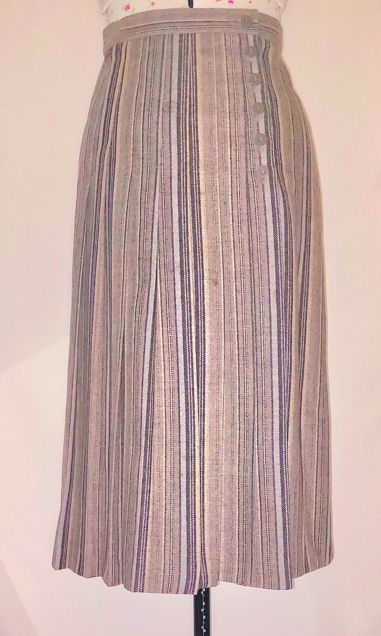 RARE MONDI BEIGE WOOL WRAP LONG SKIRT