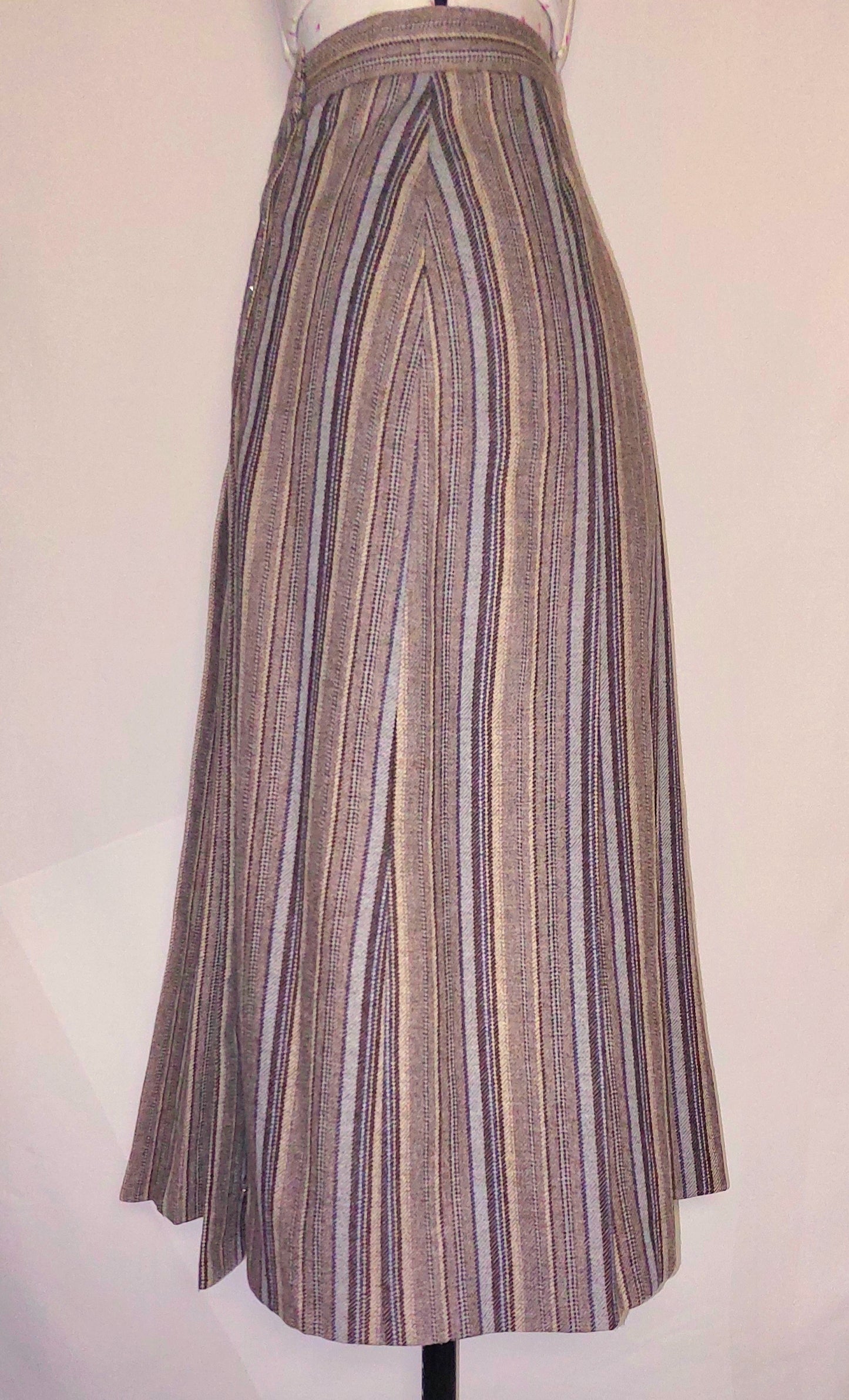 RARE MONDI BEIGE WOOL WRAP LONG SKIRT