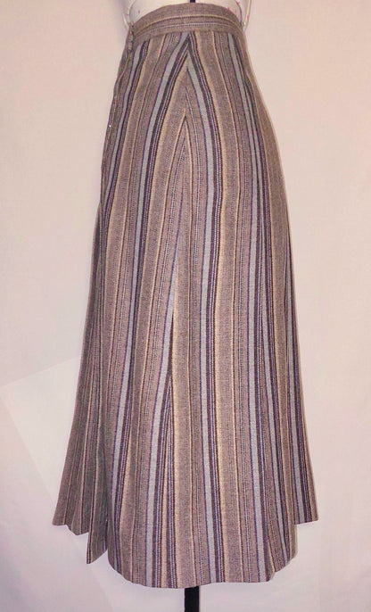 RARE MONDI BEIGE WOOL WRAP LONG SKIRT