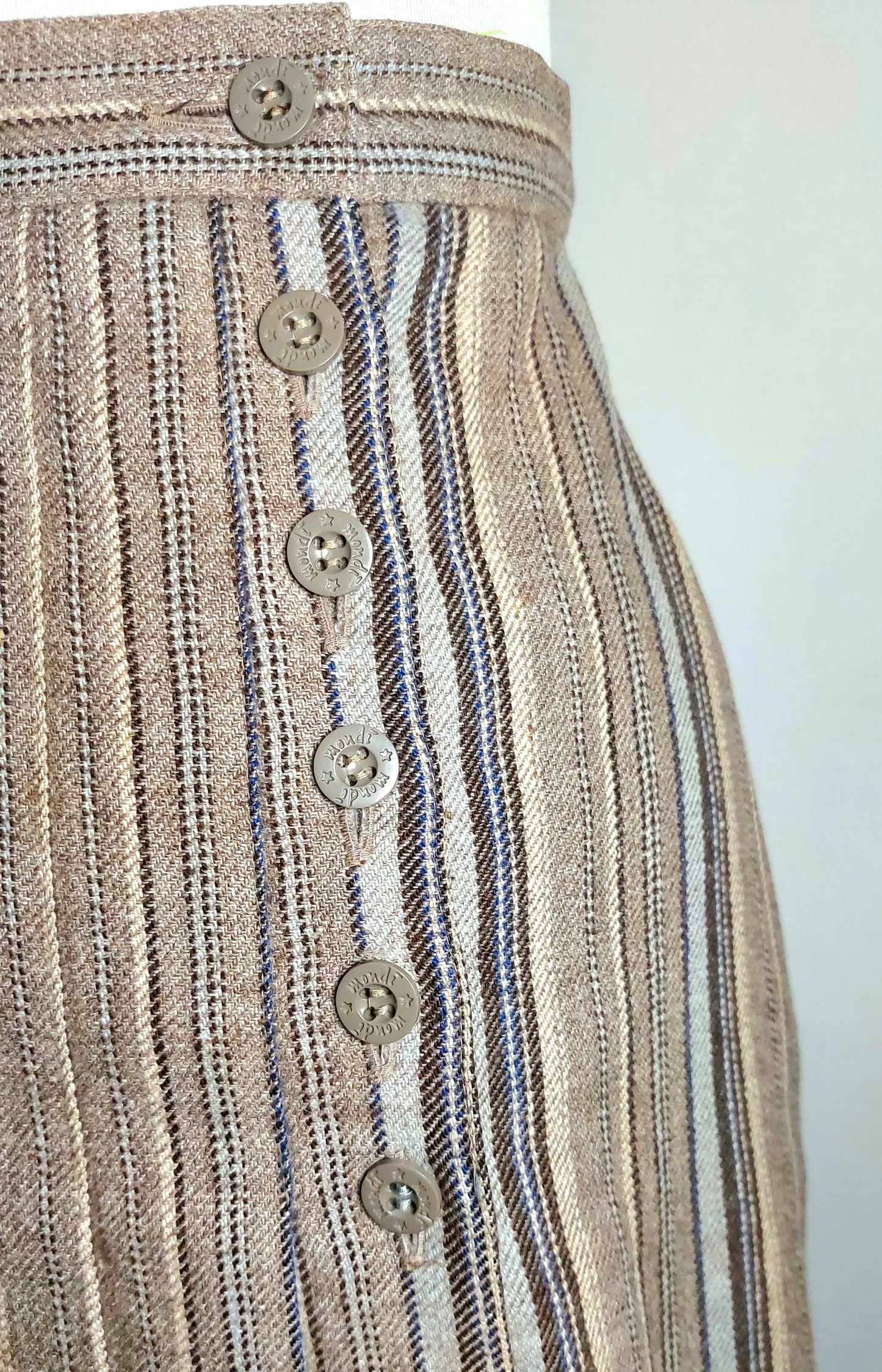 RARE MONDI BEIGE WOOL WRAP LONG SKIRT