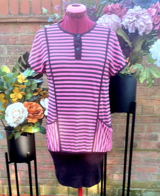 PINK & BLACK 80'S T-SHIRT DRESS