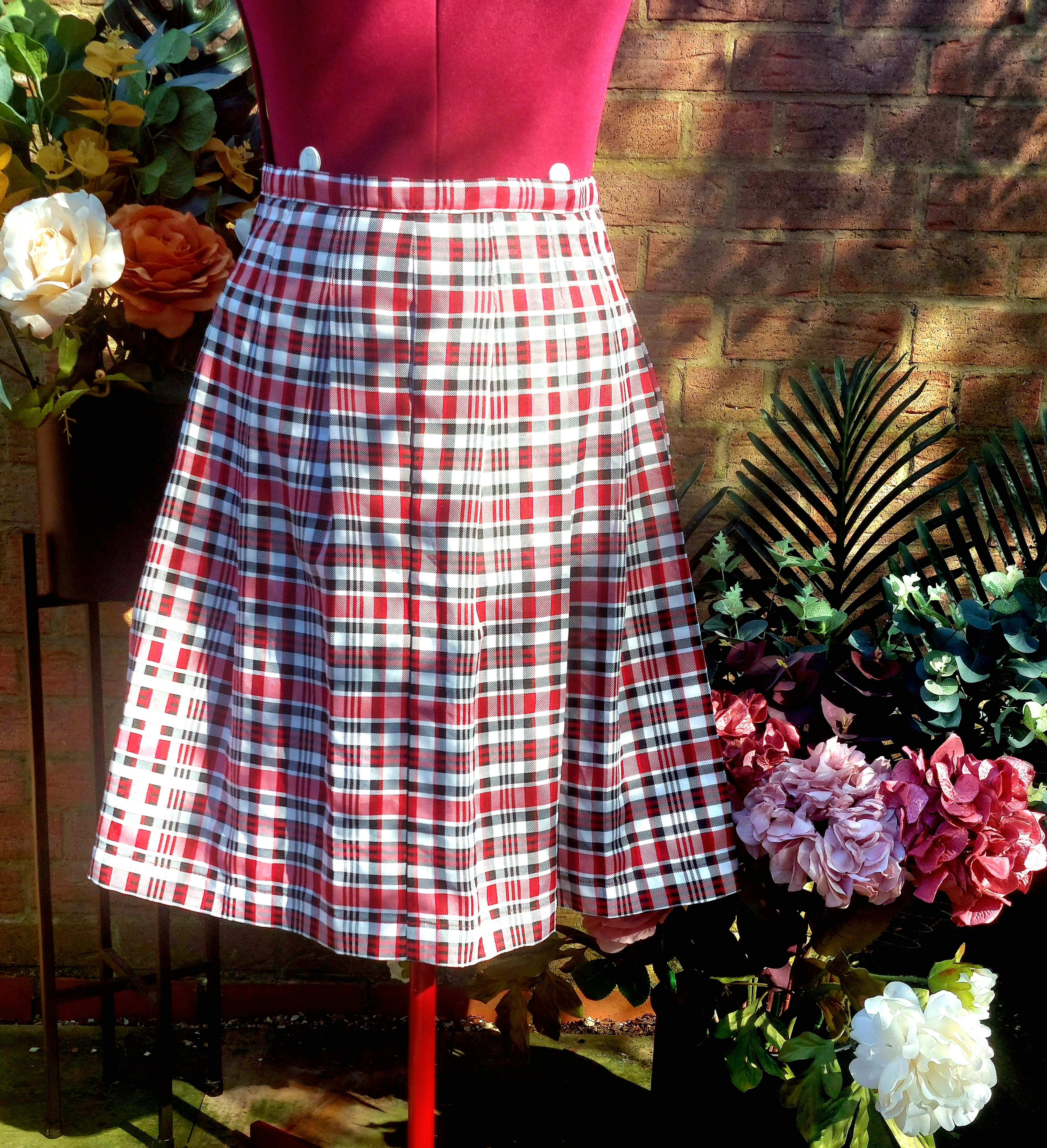 Mid length pleated skirts vintage best sale