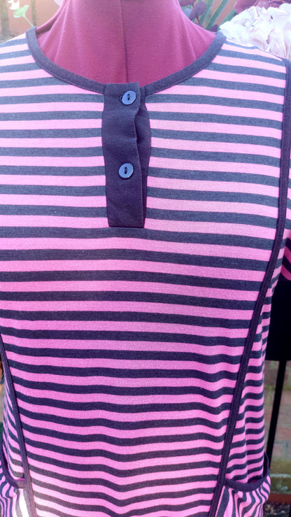 PINK & BLACK 80'S T-SHIRT DRESS