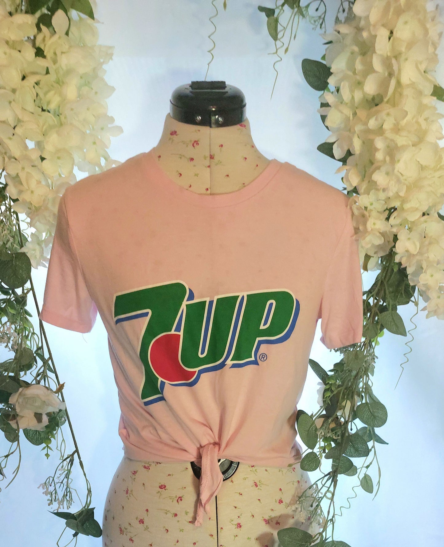 SIZE XS H&M PINK TIE 7-UP T-SHIRT