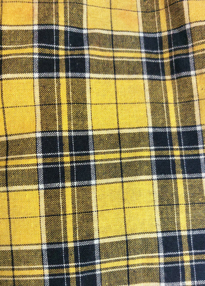 SIZE 8 PLT YELLOW AND BLACK CHECKED BOYFRIEND SHIRT