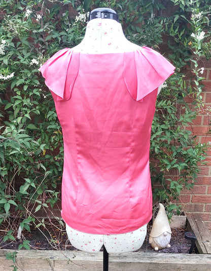 SIZE 10 COAST BRIGHT PINK SILKY TOP