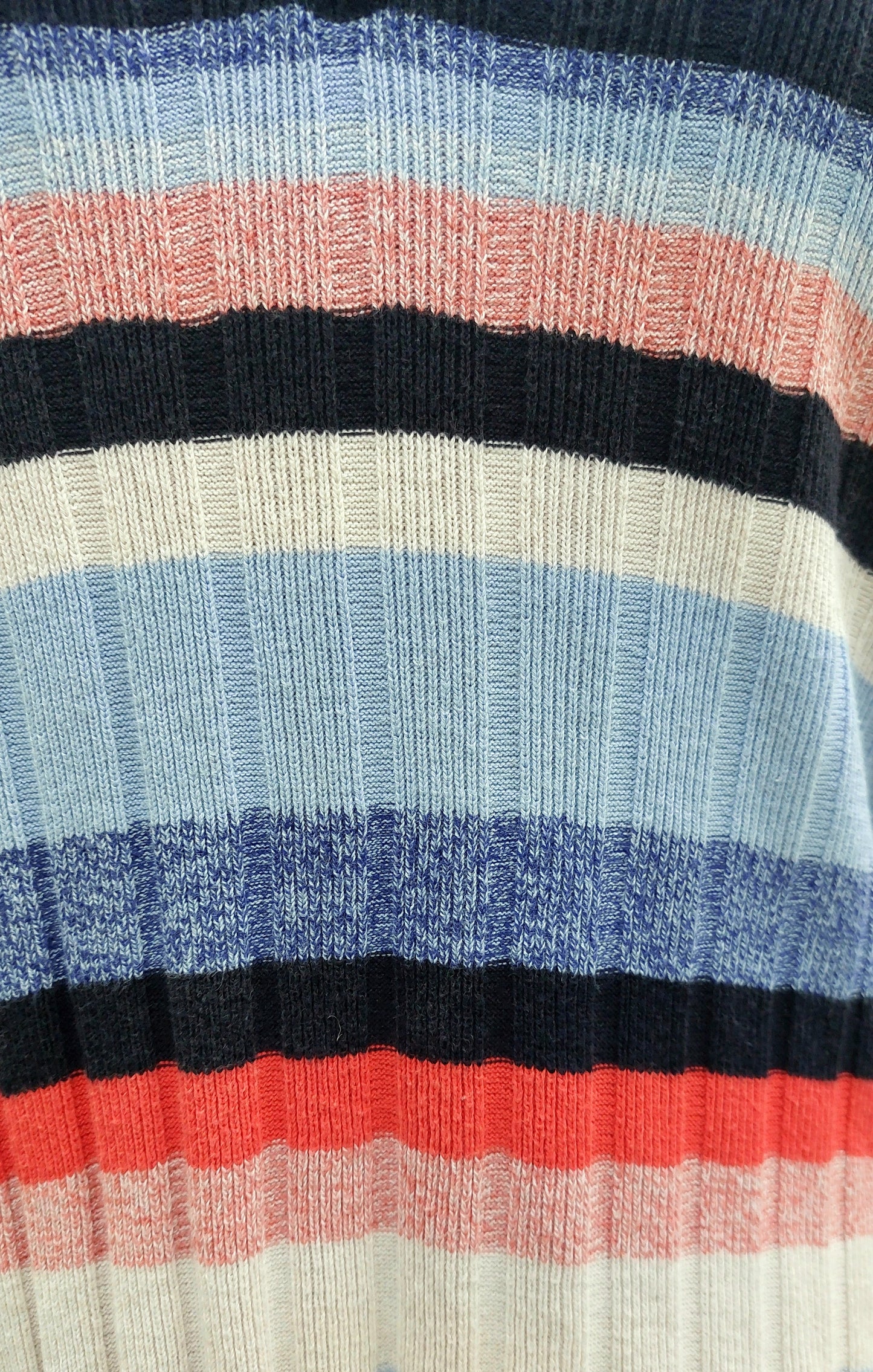 SIZE L V-NECK LONG SLEEVED STRIPED JUMPER