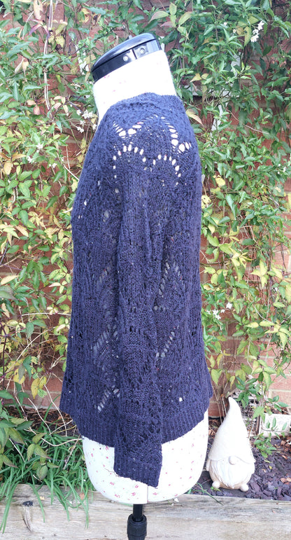 SIZE 6 RIVER ISLAND NAVY SPARKLE JUMPER