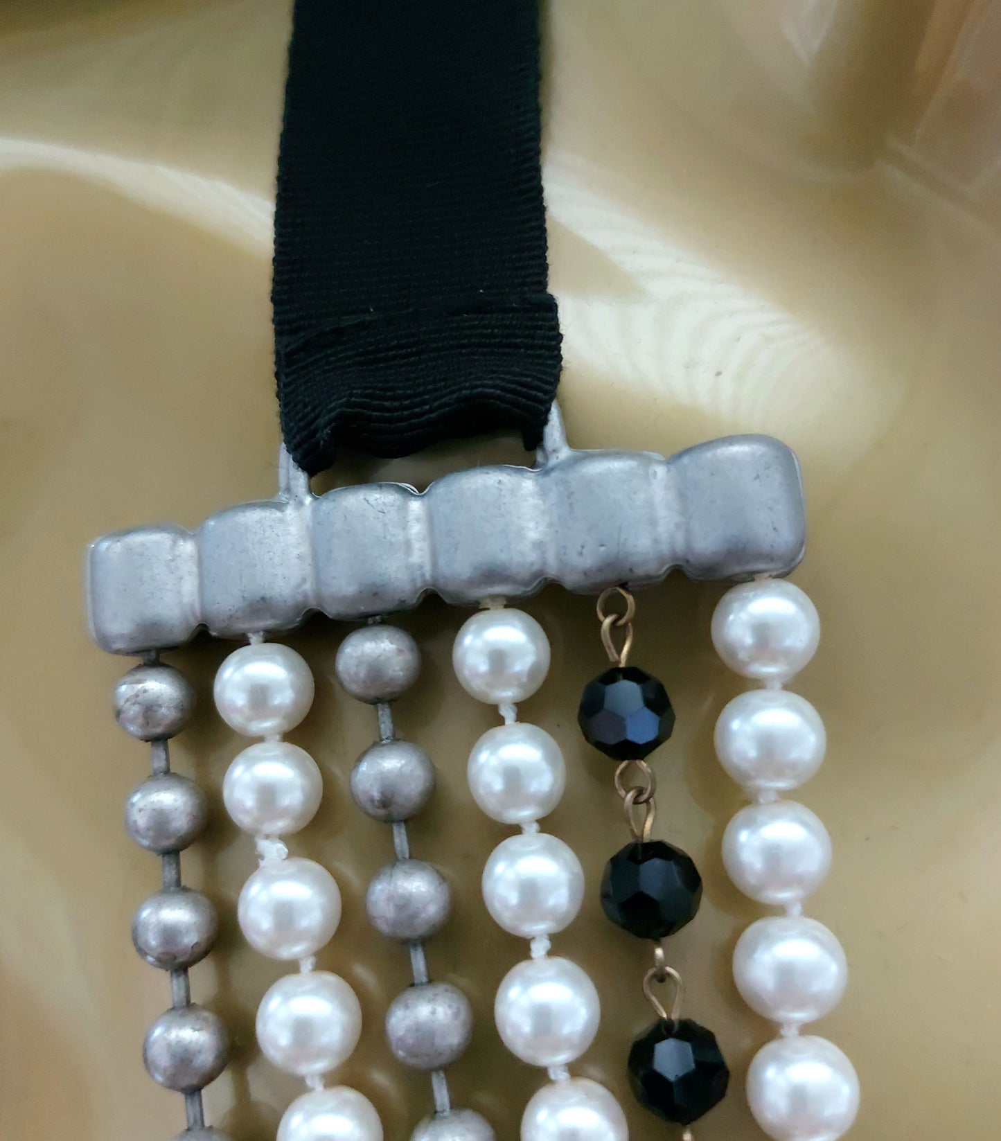 MULTI LAYER PEARL DROP NECKLACE