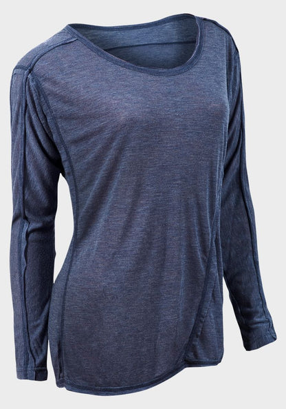 SOFT RAW EDGE LONG SLEEVED TOP