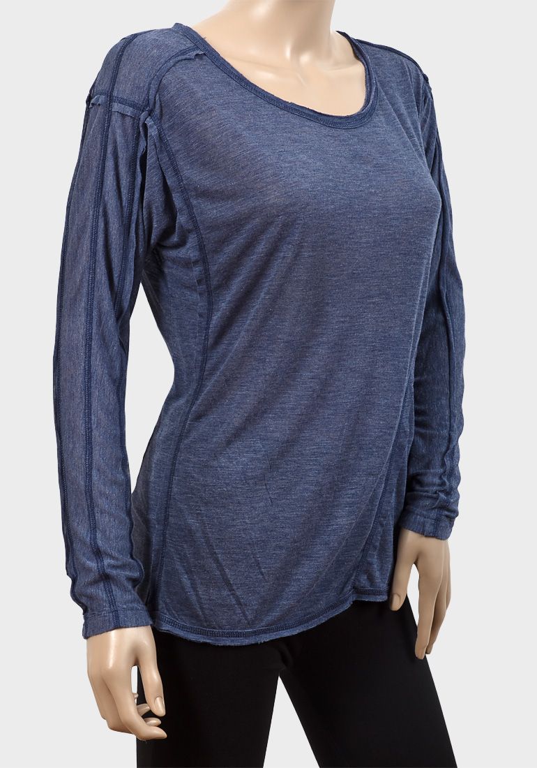 SOFT RAW EDGE LONG SLEEVED TOP