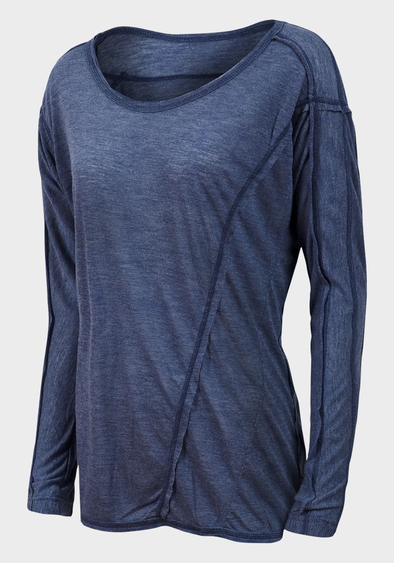 SOFT RAW EDGE LONG SLEEVED TOP