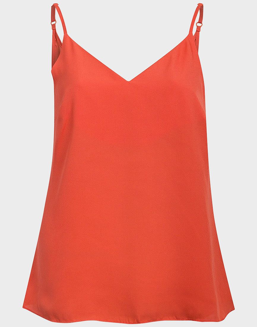 CORAL SPAGHETTI STRAP CAMI TOP