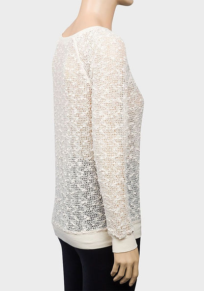 CREAM/CHAMPAGNE SPARKLE BOBBLE KNIT JUMPER