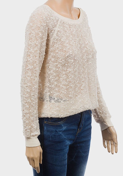 CREAM/CHAMPAGNE SPARKLE BOBBLE KNIT JUMPER